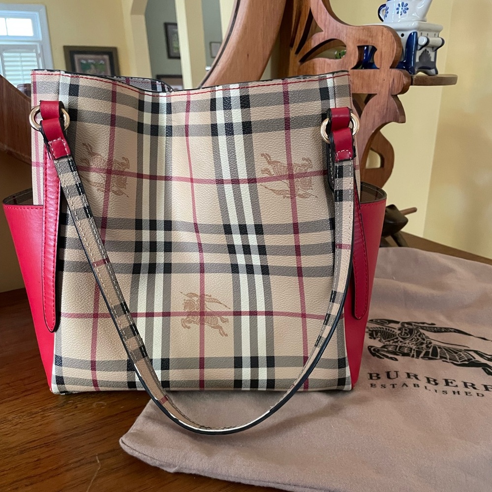 BURBERRY Multicolor PVC Leather Shoulder Bag. Gently used in great condition.